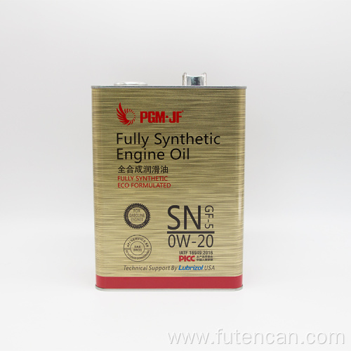 4 Liter Square Tin Can for Engine Oil